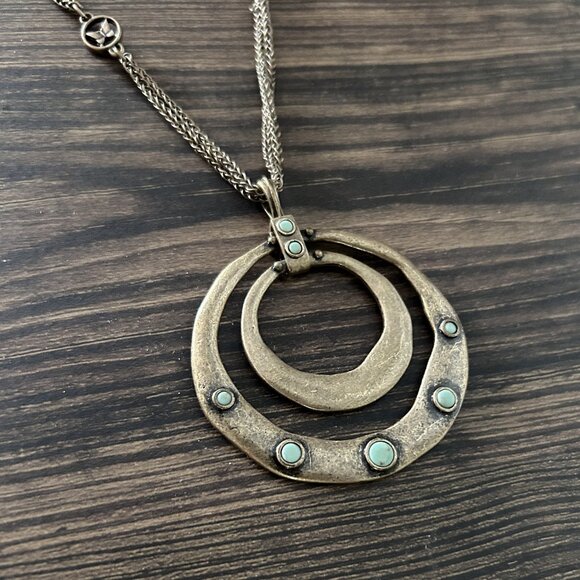 2000s Hammered Ring Necklace ASO Alex Russo - Picture 4 of 11